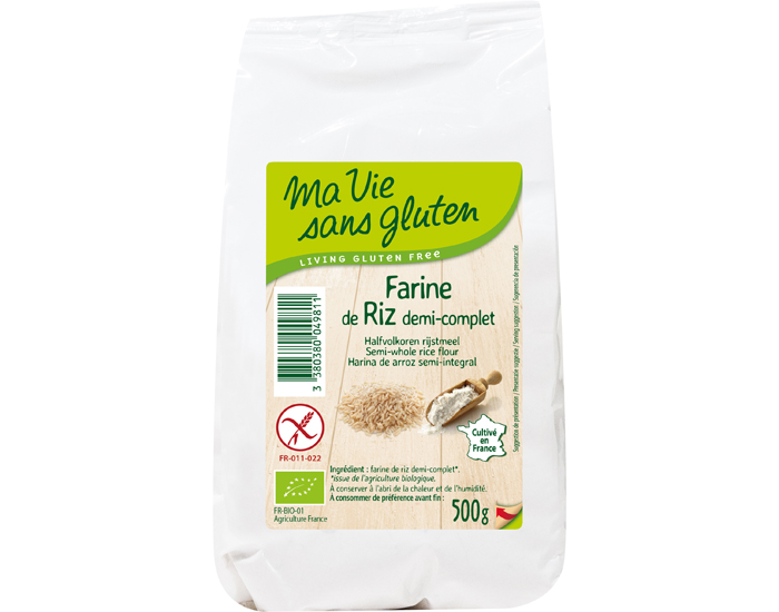 MA VIE SANS GLUTEN Farine de Riz demi-complte