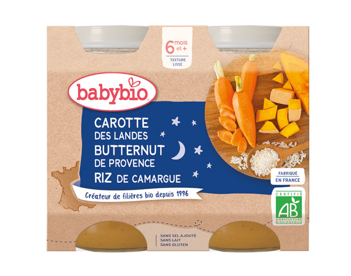 Petits Pots Bonne Nuit 2x0g Des 6 Mois Babybio Bebe Au Naturel