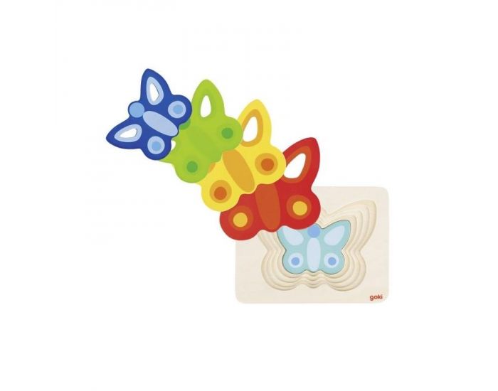 GOKI Puzzle  couches - Papillons - Ds 2 ans