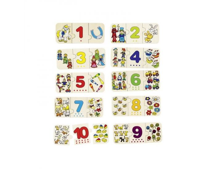 Puzzle chiffres et quantits - Ds 3 ans