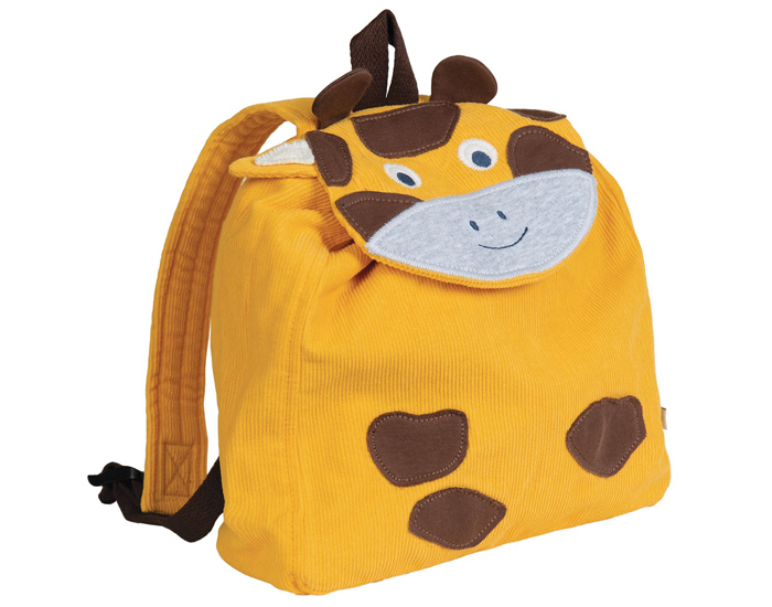 FRUGI Sac  Dos en Coton bio Jaune Girafe - Ds 3 ans