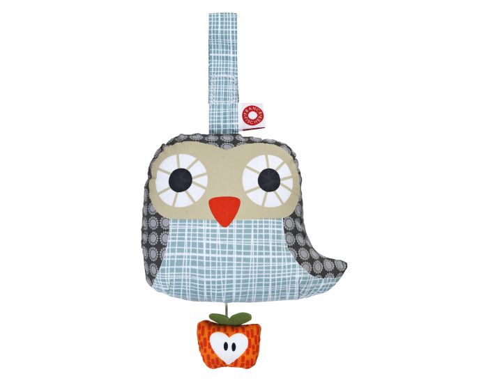 FRANCK ET FISCHER Peluche Musicale Chouette Gris - Ds la Naissance