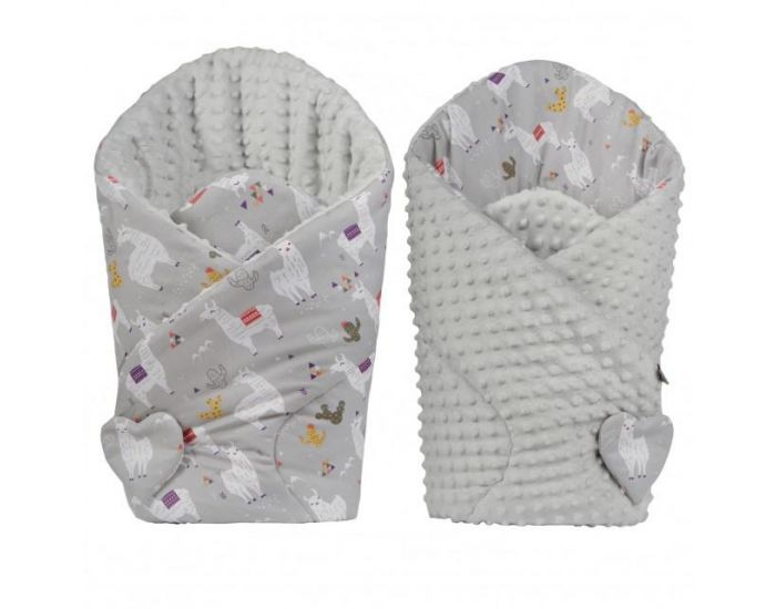 SEVIRA KIDS Gigoteuse d'emmaillotage - Nid d'ange 0-4 mois Minky Rversible