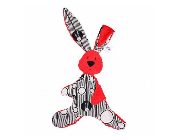 SEVIRA KIDS Doudou XXL en Mousseline de Bambou et Minky - Lapin Kic Kic