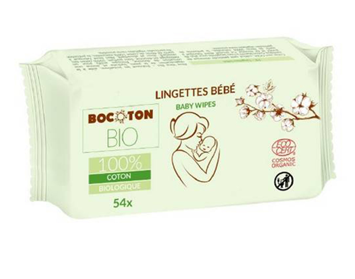 BOCOTON Lingettes Bébé Coton Bio - Lot de 54