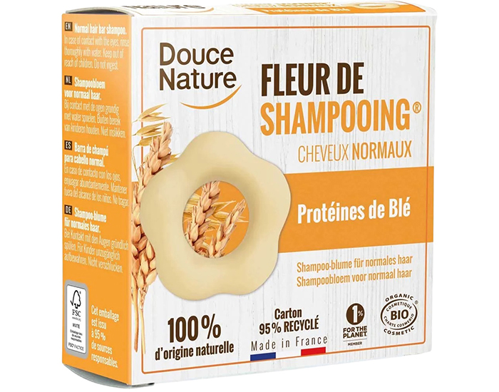 DOUCE NATURE Fleur de Shampooing Cheveux Normaux - 80 g