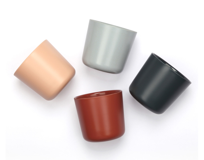 EKOBO Set 4 de Gobelets Scandi en Bambou