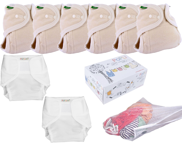 POPOLINI Pack Journe Dcouverte en Couches Lavables 5-10 kg - Coton Bio