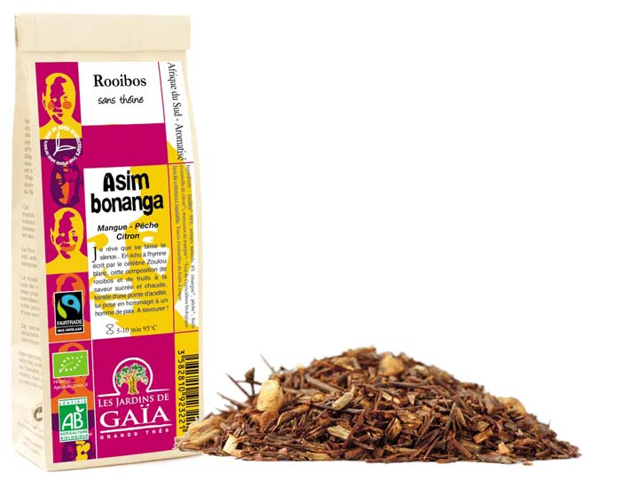 LES JARDINS DE GAIA Asimbonanga Sachet - Rooibos Mangue - 100 g