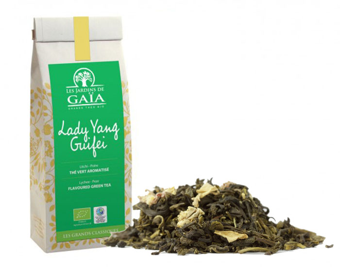 LES JARDINS DE GAIA Lady Yang Guifei - Thé Vert Litchi et Poire - 100 g