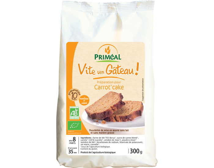 PRIMEAL Vite un gteau ! Carrot Cake - 300 g