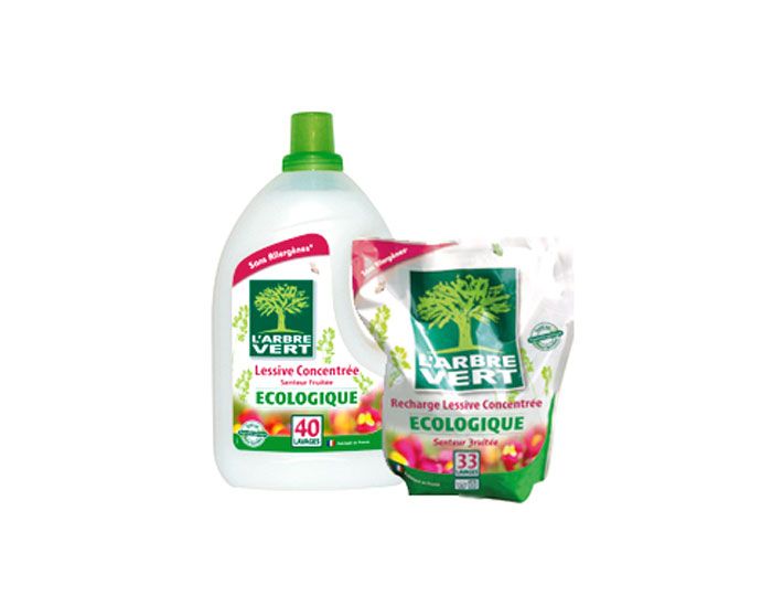 L'ARBRE VERT Lessive concentr�e senteur Fruit�e - 2.5 ou 3 L