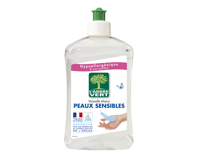 L'ARBRE VERT Liquide Vaisselle Peaux Sensibles - 500 ml