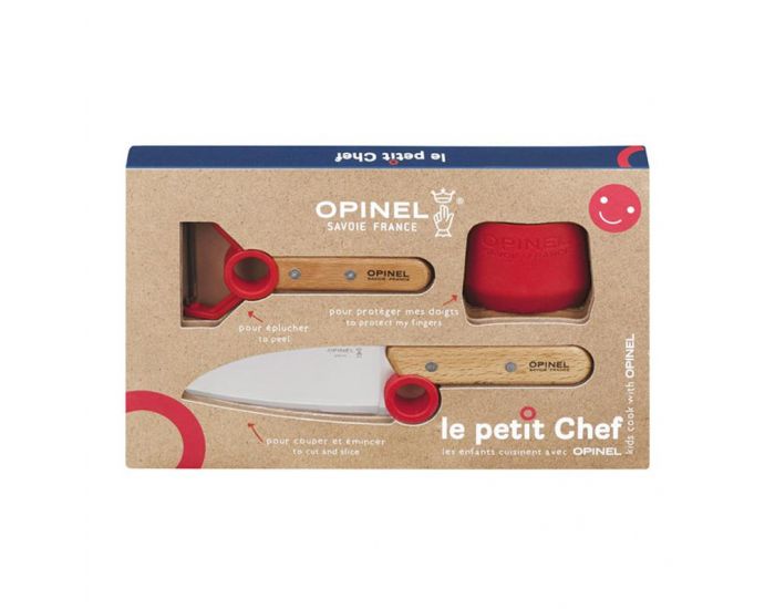 OPINEL Coffret Petit Chef - Couteau, Eplucheur et Protge Doigts - Ds 7 ans