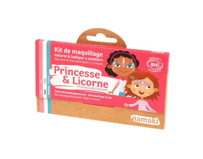 NAMAKI Kit de Maquillage 3 Couleurs Princesse et Licorne