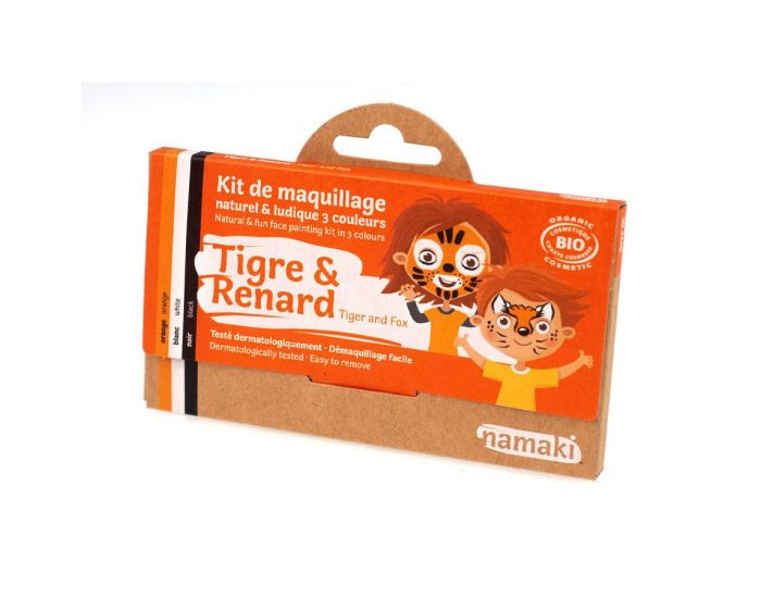 NAMAKI Kit de Maquillage 3 Couleurs - Tigre et Renard - D�s 3 ans