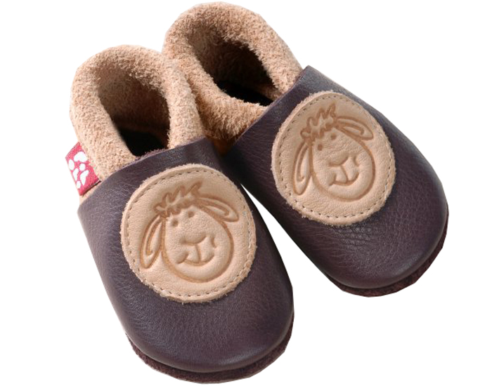 POLOLO Chaussons en Cuir - Simon le Mouton