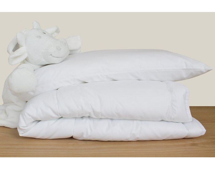 KADOLIS Couette Coton Soft pour B�b� - Blanc 100 x 140 cm