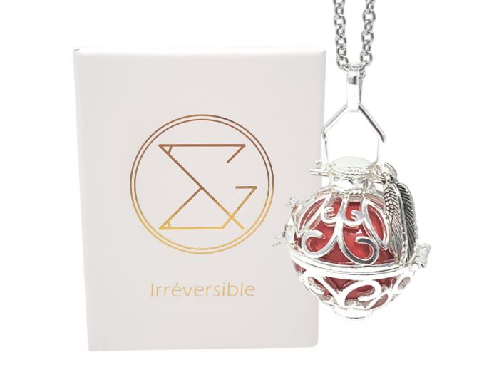 IRREVERSIBLE Bola de Grossesse Cage Wendy avec Chaine - Bille rouge 
