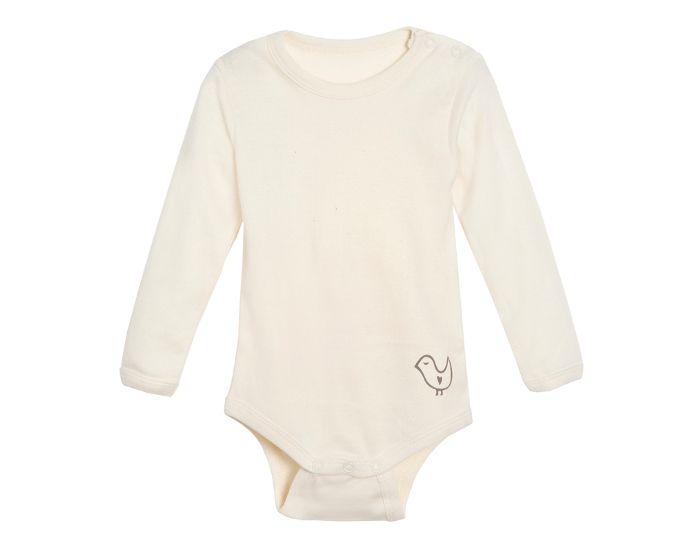 LIVING CRAFTS Body Manches Longues - Laine et Soie - Naturel