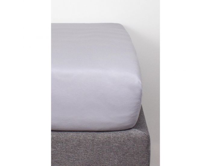 KADOLIS Drap Housse Coton Bio - Enfant Gris clair