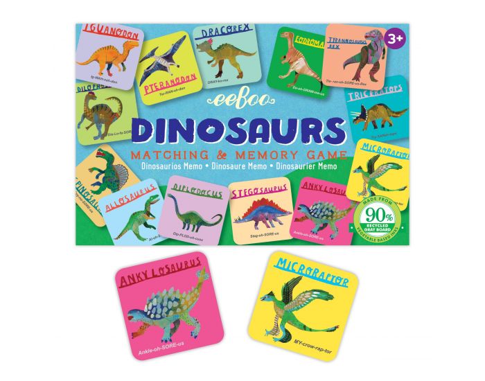 EEBOO Petit Memory Dinosaures - Ds 3 ans