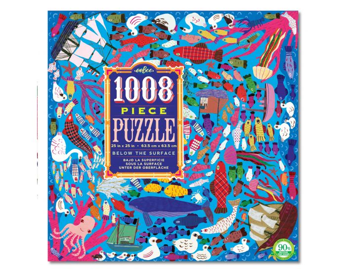 EEBOO Puzzle 1008 Pices - Sous la Surface - Ds 8 ans