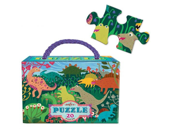 EEBOO Puzzle 20 Pices - Dinosaures - Ds 3 ans