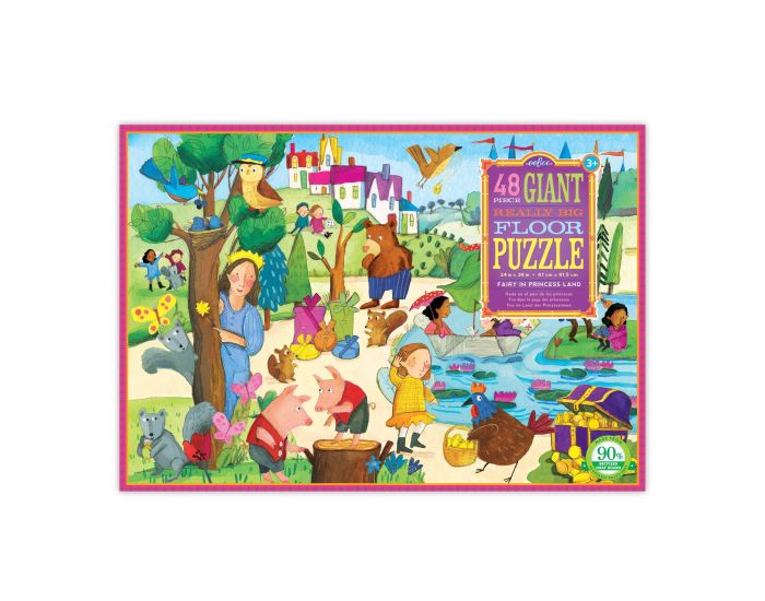 EEBOO Puzzle Gant 48p - Fe au Royaume des Princesses - Ds 5 ans