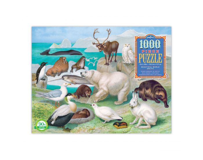 EEBOO Puzzle 1000 Pices - Le Monde Arctique - Ds 8 ans