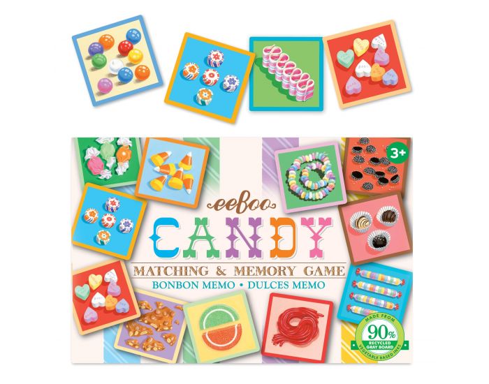 EEBOO Petit Memory - Les Bonbons - Ds 3 ans
