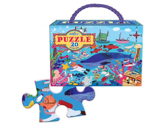 EEBOO Puzzle 20 Pices - Mer - Ds 3 ans