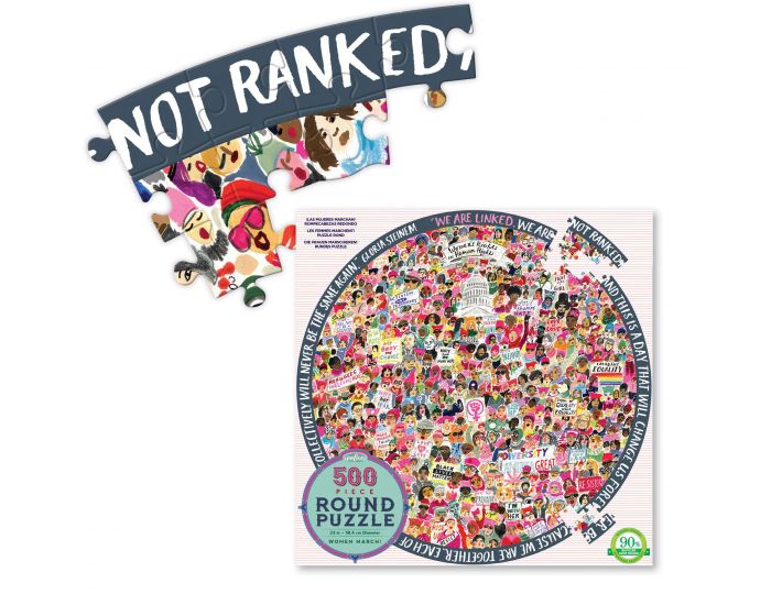 EEBOO Puzzle 500 Pices Rond - La Marche des Femmes - Ds 8 ans