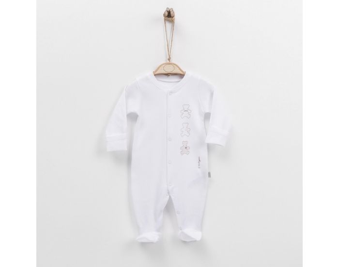 BEBESEO Combinaison Barboteuse Blanche Mixte