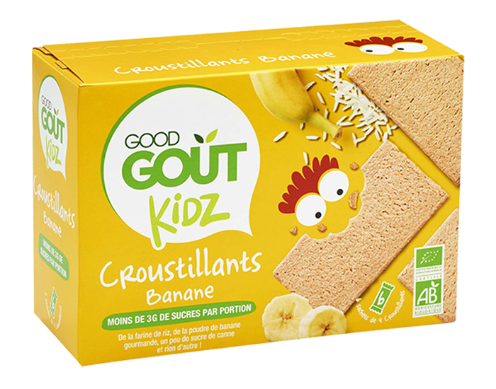 GOOD GOUT KIDZ Croustillants Banane - 110 g - Ds 3 ans