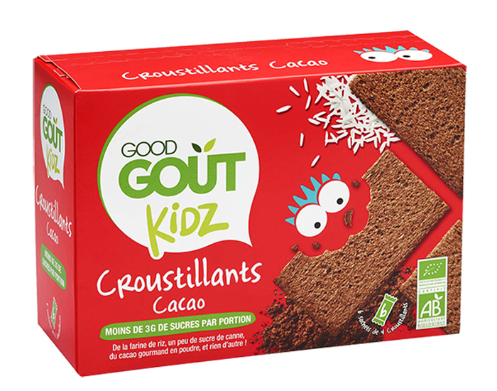 GOOD GOUT KIDZ Croustillants Cacao - 110 g - Ds 3 ans