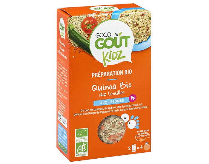 GOOD GOUT KIDZ Quinoa Riz Lentilles aux Lgumes - 240g - Ds 3 ans