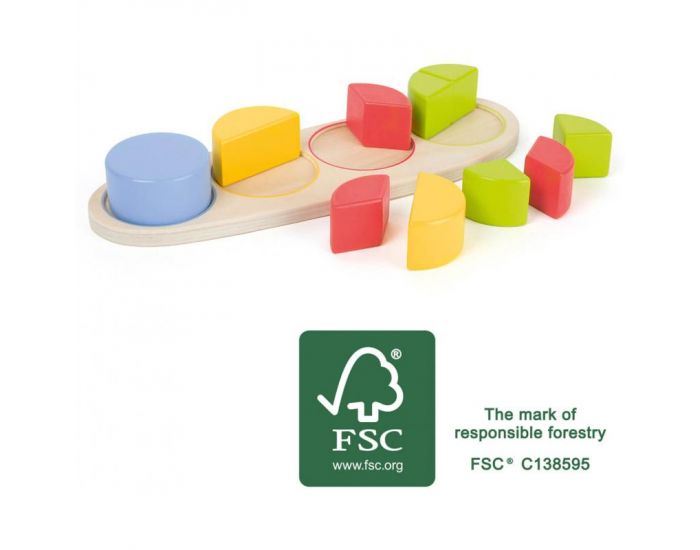 LEGLER Puzzle des Cercles Fractionns - Ds 3 ans