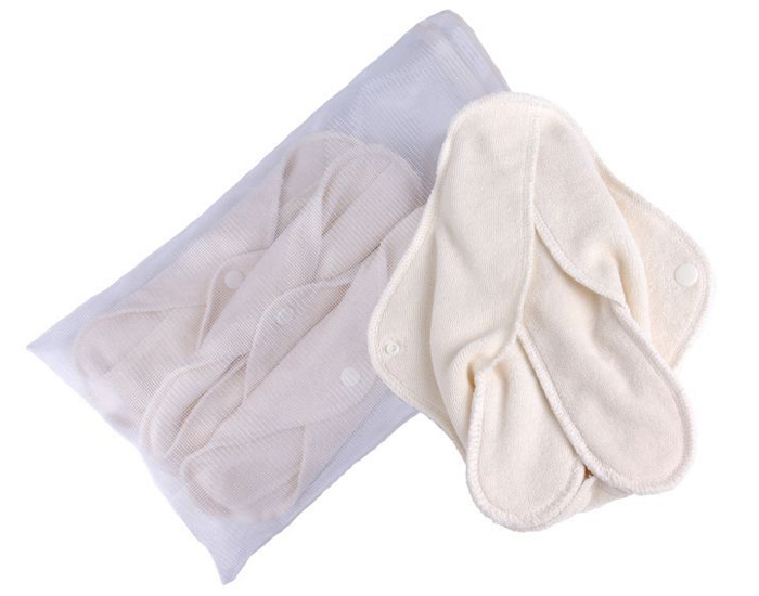 POPOLINI Lot de 5 Serviettes Hyginiques Coton Bio