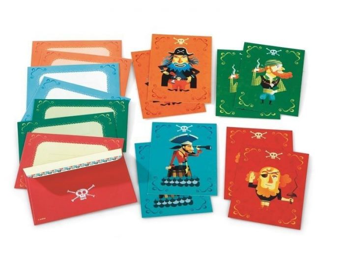 DJECO Cartes d'invitation des pirates