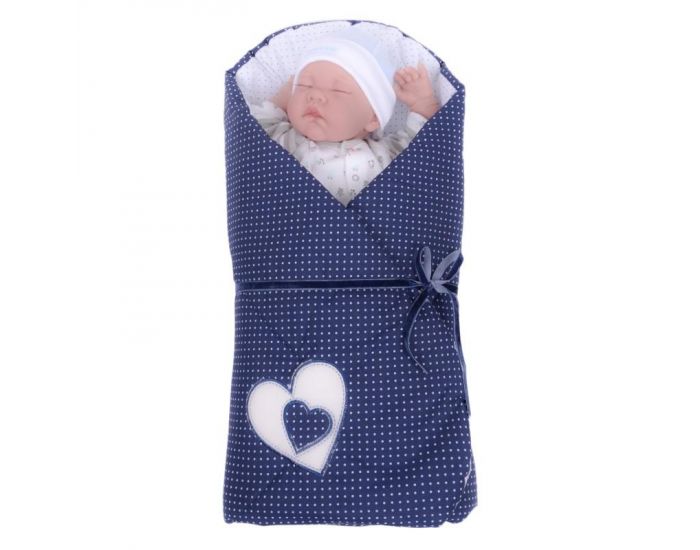 SEVIRA KIDS Gigoteuse d'emmaillotage - Nid d'ange naissance en coton - Hearts 0-4 mois