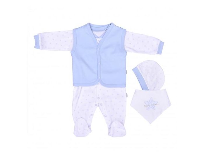 SEVIRA KIDS Kit Vtements Bb 4 pices - Dreams Bleu