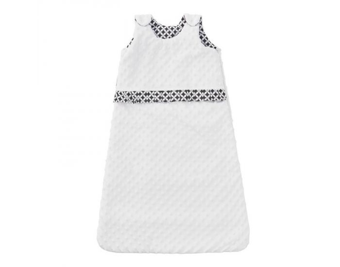 SEVIRA KIDS Gigoteuse turbulette bb en minky doux - Blanc Noir