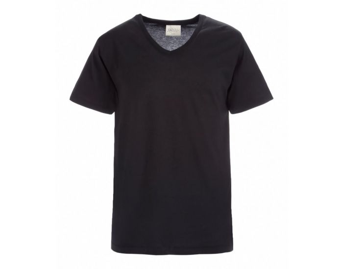 JOYAH T-shirt Homme Col V en Bambou - Noir