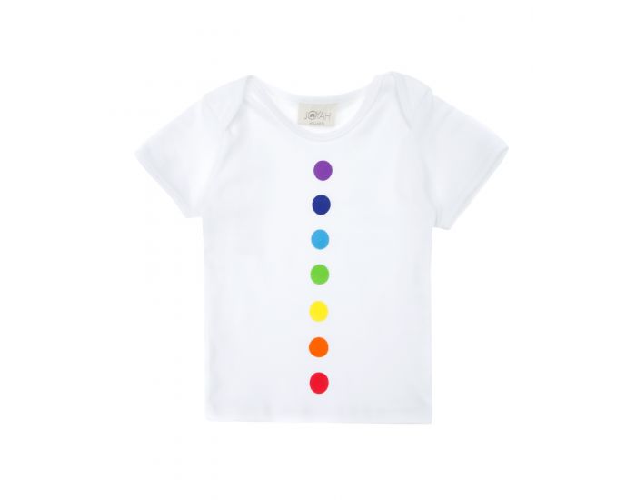 JOYAH T-shirt Bb Bien-tre avec les Chakras - 100% Coton Bio