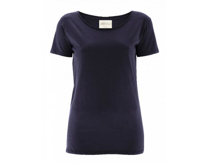 JOYAH T-shirt Femme en Coton Bio - Bleu Marine