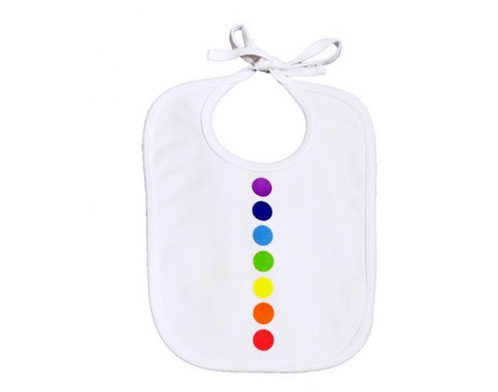 JOYAH Bavoir Blanc Bien-tre avec les Chakras - 100% Coton Bio