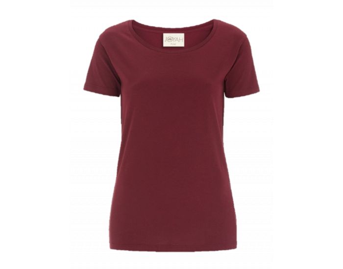 JOYAH T-shirt Femme en Coton Bio - Bordeaux