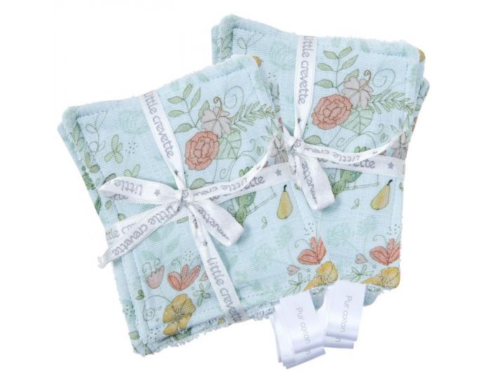 LITTLE CREVETTE Lot de 12 Lingettes Lavables Bb