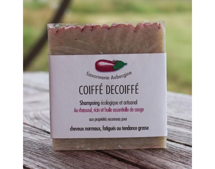 SAVONNERIE AUBERGINE Shampoing Solide Cheveux Normaux  Gras - 100g